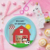 Aangepaste foto Boerderij Happy Birthday Paper Bor Papieren Bordje (Feest)