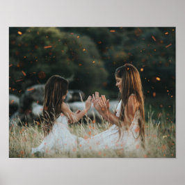 Aangepaste foto Bokeh vonken Overlay Whimsical Poster