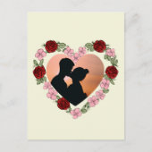 Aangepaste foto & boodschap Roos Hart Postkaart (Voorkant)