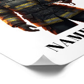 Aangepaste foto brandweeruitrusting kunst poster (Hoek)