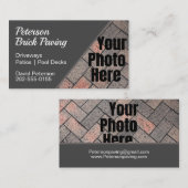 Aangepaste foto-brick Paving Driveway Construction Visitekaartje (Voorkant / Achterkant)