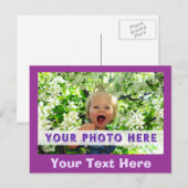 Aangepaste foto-Briefkaarten, Jouw tekst onder Afb Briefkaart (Voorkant / Achterkant)