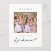 Aangepaste foto bruidsmeisje voorstel briefkaart (Voorkant)