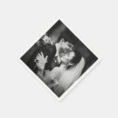 Aangepaste foto | Bruidspapier servetten (Hoek)