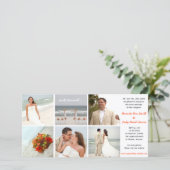 Aangepaste foto bruiloft aankondiging (Staand voorkant)