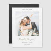 Aangepaste foto-bruiloft Bedankt Magnet-Sjabloon (Voorkant / Achterkant)