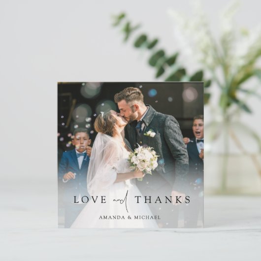 Aangepaste foto bruiloft Bedankt Sjabloon creditca (Staand voorkant)