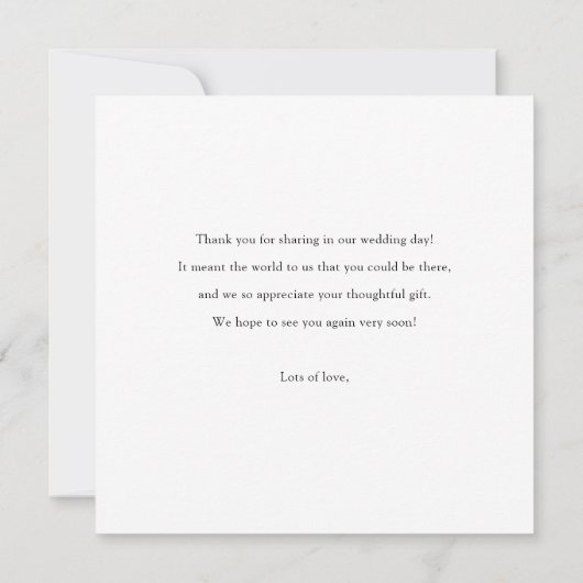 Aangepaste foto bruiloft Bedankt Sjabloon creditca (Achterkant)