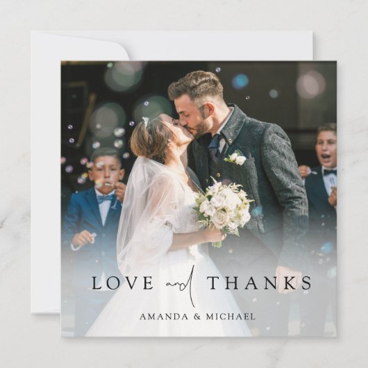 Aangepaste foto bruiloft Bedankt Sjabloon creditca (Voorkant)