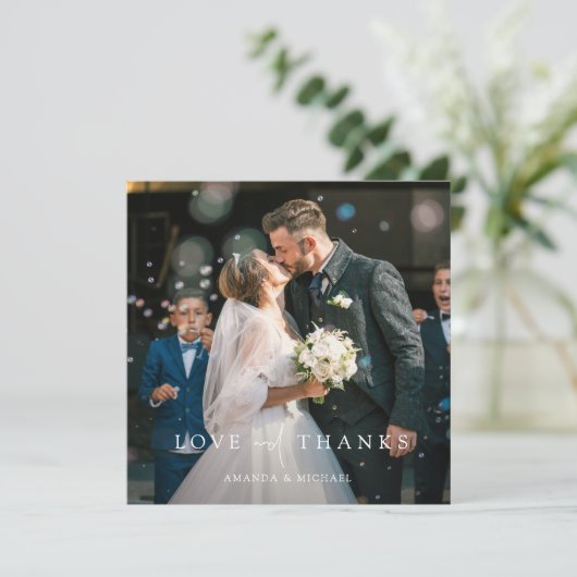 Aangepaste foto bruiloft Bedankt Sjabloon creditca (Staand voorkant)
