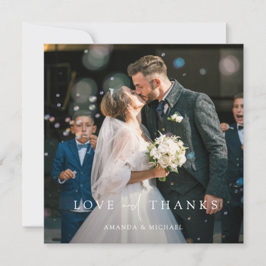 Aangepaste foto bruiloft Bedankt Sjabloon creditca (Voorkant)