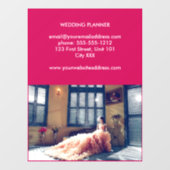 Aangepaste foto bruiloft business roze raamsticker (Vel)