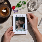 Aangepaste foto bruiloft dank u kaart – gepersonal