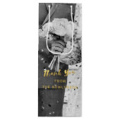 Aangepaste foto bruiloft dank u wijn geschenk tas wijn cadeautas (Voorkant)