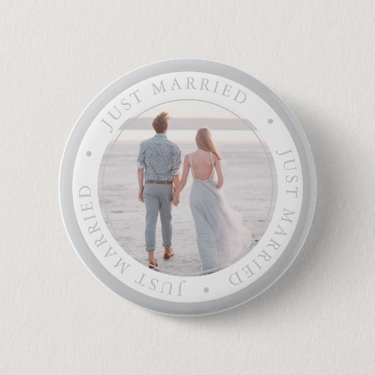 Aangepaste foto bruiloft gelegenheid eenvoudig ronde button 5,7 cm (Voorkant)