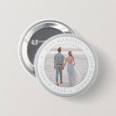 Aangepaste foto bruiloft gelegenheid eenvoudig ronde button 5,7 cm (Voorkant /achterkant)