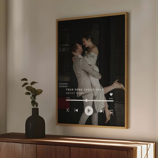 Aangepaste foto bruiloft lied poster