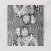 Aangepaste foto-bruiloft met vouwkaarten plaatskaartje (Buitenkant ongevouwen)