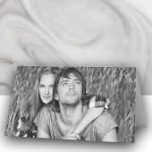 Aangepaste foto-bruiloft met vouwkaarten plaatskaartje