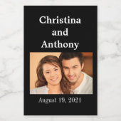 Aangepaste foto Bruiloft Mini Wijn Favor Label Etiket (Enkel label)