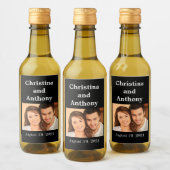 Aangepaste foto Bruiloft Mini Wijn Favor Label Wijn Etiket (Flessen)