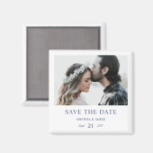 Aangepaste foto-bruiloft Opslaan Datum magneet (Voorkant / Achterkant)