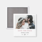 Aangepaste foto-bruiloft Opslaan Datum magneet (Voorkant / Achterkant)