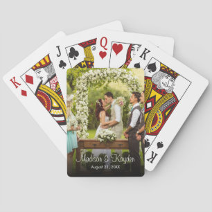 Aangepaste foto-bruiloft pokerkaarten