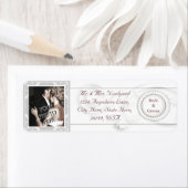 Aangepaste foto bruiloft retour adres labels (Insitu)