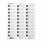 Aangepaste foto bruiloft retour adres labels (Full Sheet)