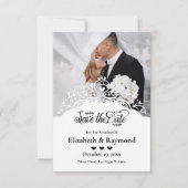 Aangepaste foto-bruiloft Save the Date Invitation (Voorkant)