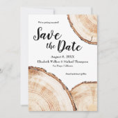 Aangepaste foto-bruiloft Save the Date Rustic Wood (Voorkant)