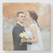 Aangepaste foto-bruiloft stenen onderzetter (Voorkant)