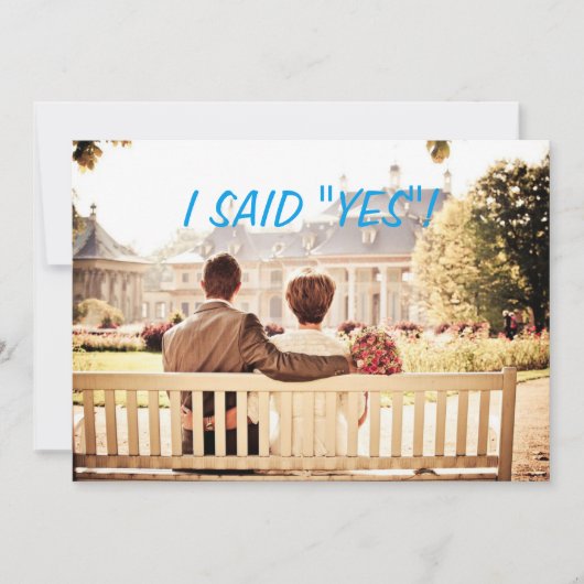 Aangepaste foto bruiloft uitnodigen save the date (Voorkant)