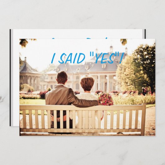 Aangepaste foto bruiloft uitnodigen save the date (Voorkant / Achterkant)