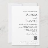 Aangepaste foto Bruiloft Website Zwart-wit Kaart (Achterkant)