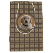Aangepaste foto Bruin en Tan Hondenliefhebbers Pet Medium Cadeauzakje (Voorkant)
