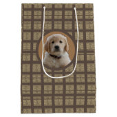 Aangepaste foto Bruin en Tan Hondenliefhebbers Pet Medium Cadeauzakje (Achterkant)