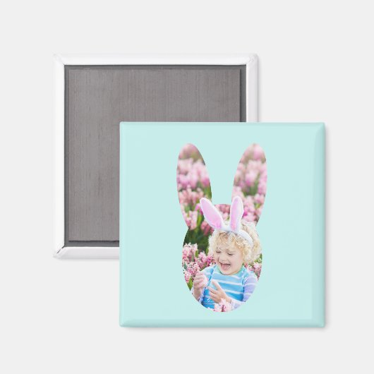 Aangepaste foto Bunny Head Paascadeau Magneet (Voorkant / Achterkant)