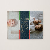 Aangepaste foto Buon Natale Italiaanse Kerstmis Legpuzzel (Horizontaal)