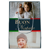 Aangepaste foto Buon Natale Italiaanse Kerstmis Medium Cadeauzakje (Achterkant)
