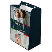 Aangepaste foto Buon Natale Italiaanse Kerstmis Medium Cadeauzakje (Achterkant Gekanteld)