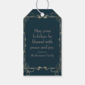 Aangepaste foto Buon Natale Italiaanse vlag Kerstm Cadeaulabel (Achterkant)