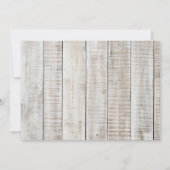 Aangepaste foto Burlap Barn Wood Huwelijksuitnodig Kaart (Achterkant)