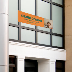 Aangepaste foto Business Grand Opening Marketing Spandoek