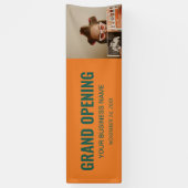 Aangepaste foto Business Grand Opening Marketing Spandoek (Verticaal)