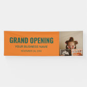 Aangepaste foto Business Grand Opening Marketing Spandoek (Horizontaal)