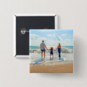 Aangepaste foto-Button met je favoriete foto's Vierkante Button 5,1 Cm (Voorkant /achterkant)
