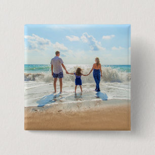 Aangepaste foto-Button met je favoriete foto's Vierkante Button 5,1 Cm