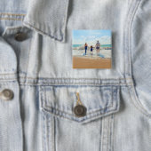 Aangepaste foto-Button met uniek fotoontwerp Vierkante Button 5,1 Cm (In situ)